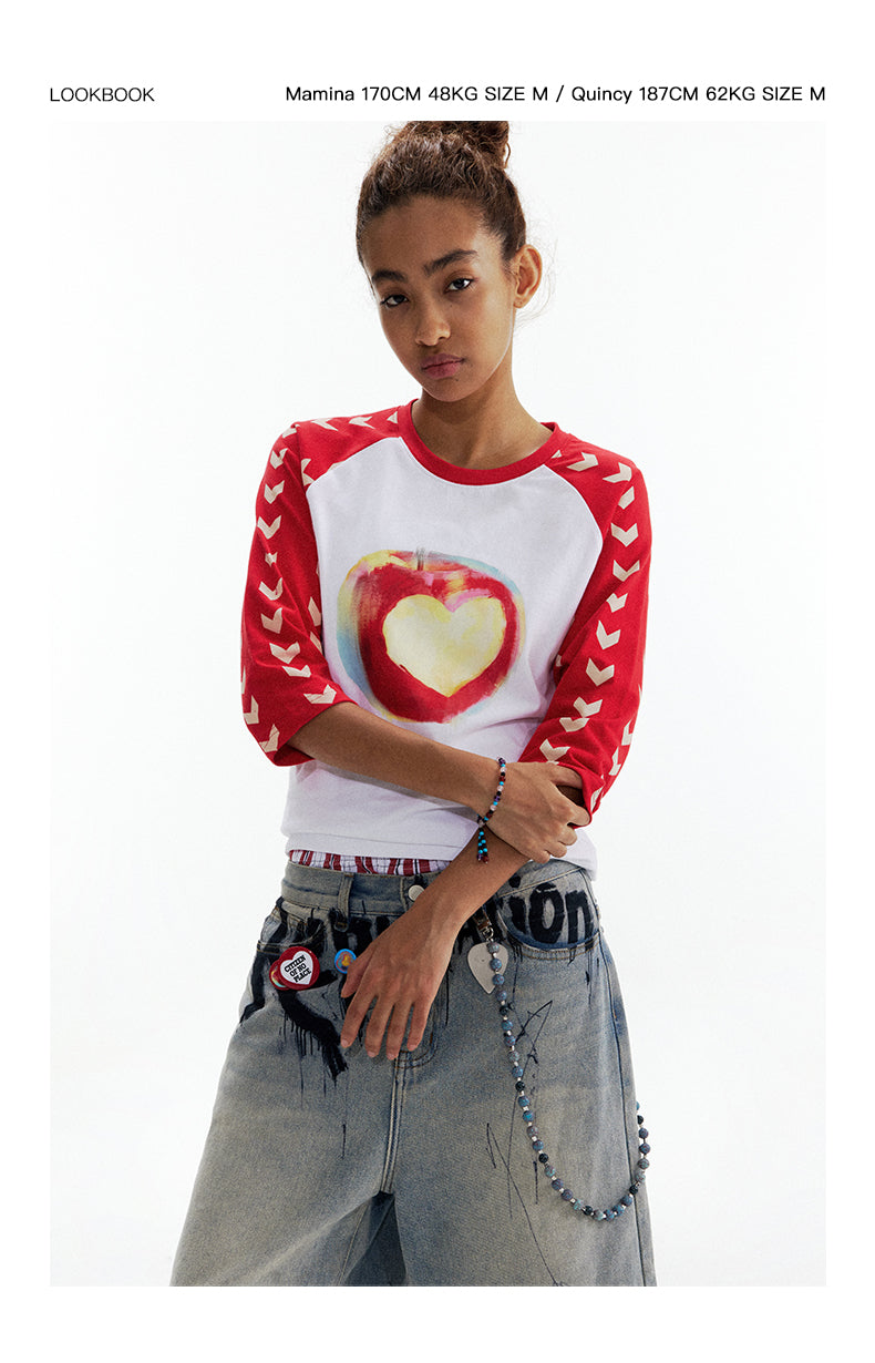 Apple Heart Bite Graphic Shirt