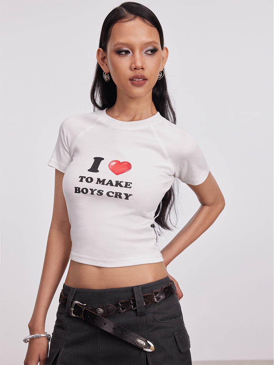 Y2K I Love To Make Boys Cry T-Shirt