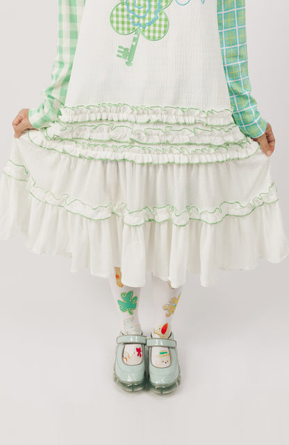 Candy Angel Clover Key Ruffle Dress