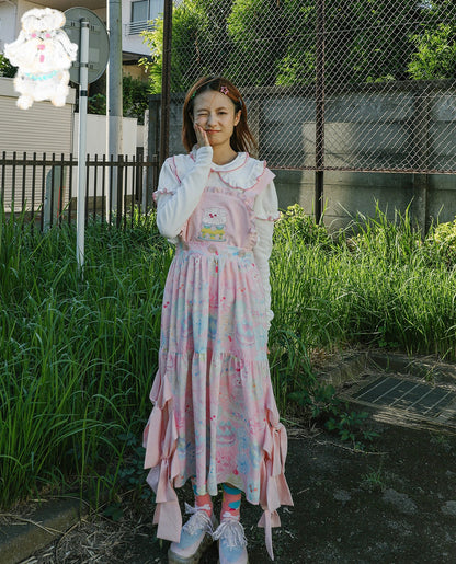 Pink Kawaii Detachable Cake Suspender Dress