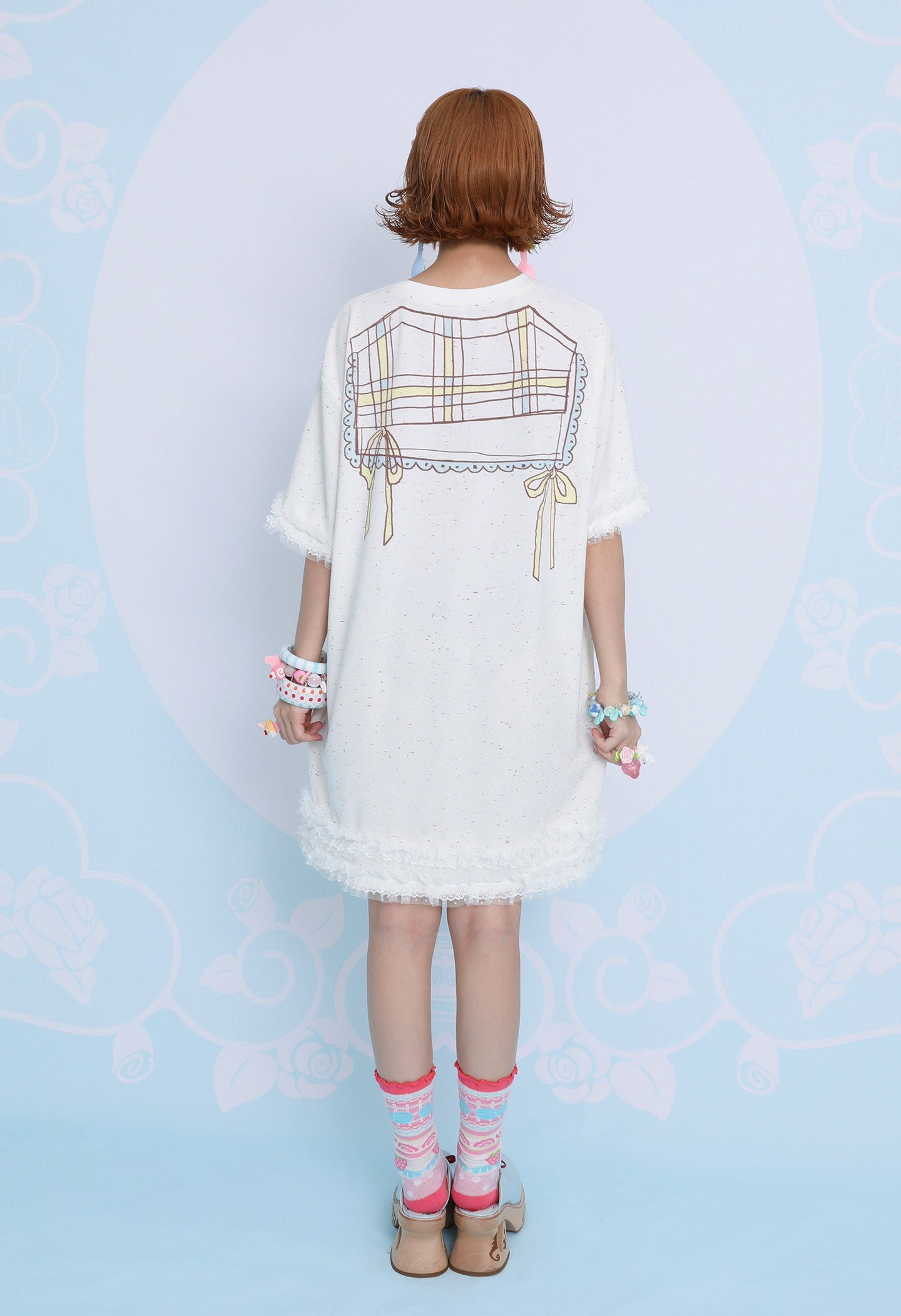 Rose Coffee Cake House Shirt Dress