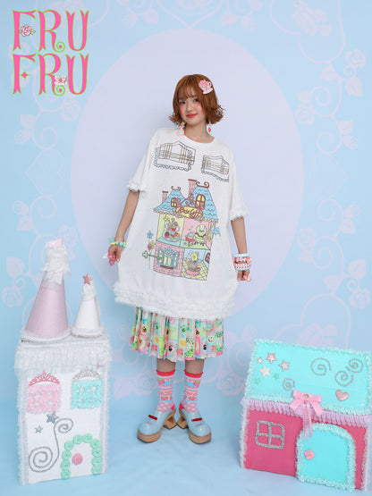 Rose Coffee Cake House Shirt Dress