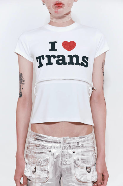 I LOVE TRANS Pride Detachable Shirt