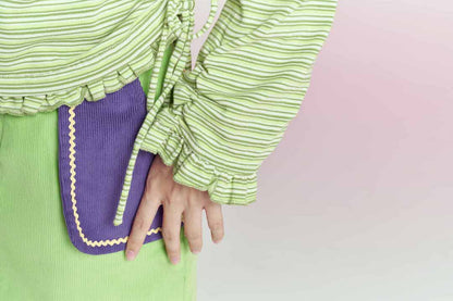 Green Grapes Ruched Striped Sweatshirt