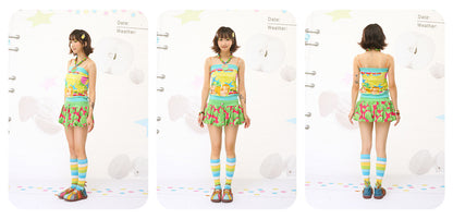 Fruits Green Apple Balloon Skirt