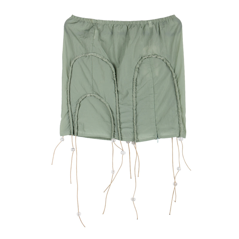 Drawstring Cargo Skirt