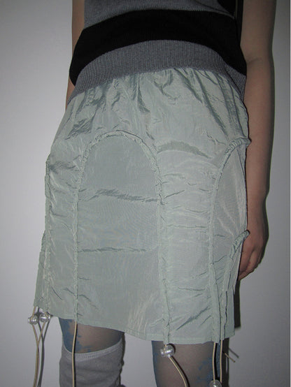 Drawstring Cargo Skirt