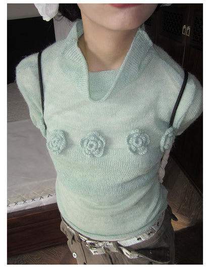 Fairy Rose Turtleneck Knit Top