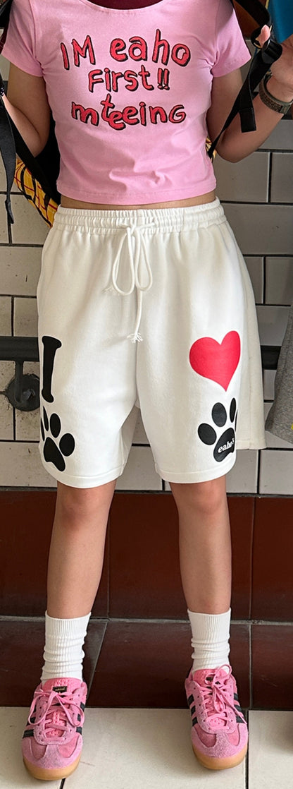 I Heart Paw Shorts