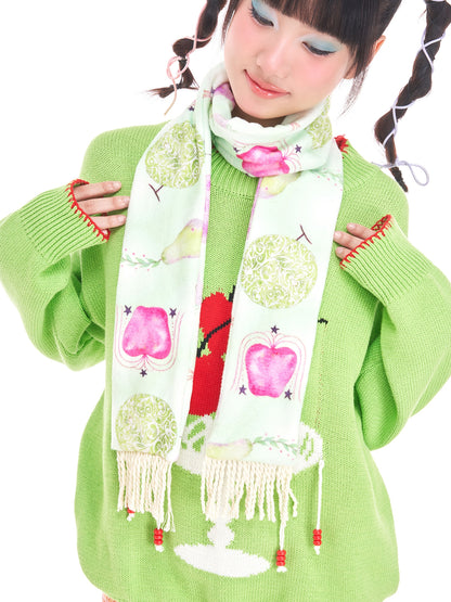 Apple Pear Fruit Scarf