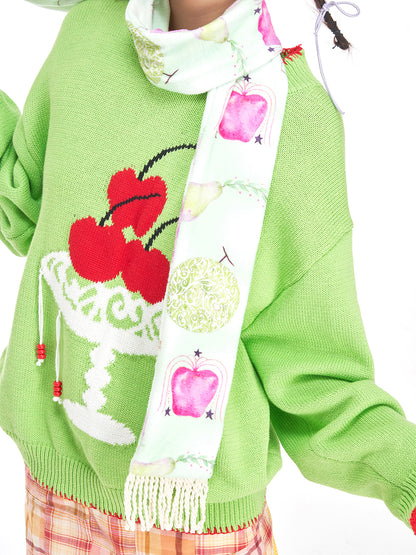 Apple Pear Fruit Scarf