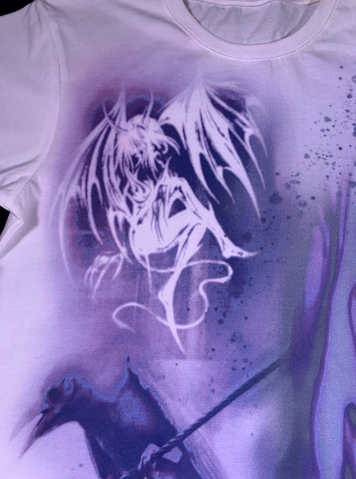 Anime Angel Hand-Painted T-shirt