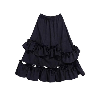 Bow Cake Tiered Cutout Skirt