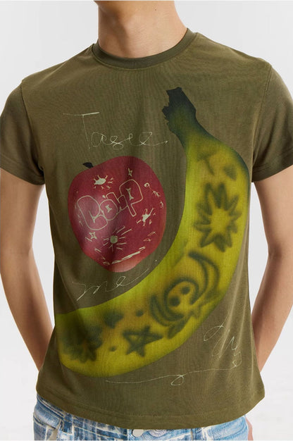 Banana Apple Graffiti Graphic T-Shirt