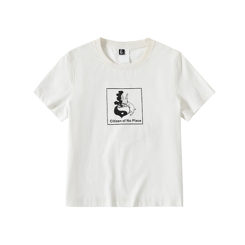 Tai Chi Carrot Bunny Graphic T-Shirt