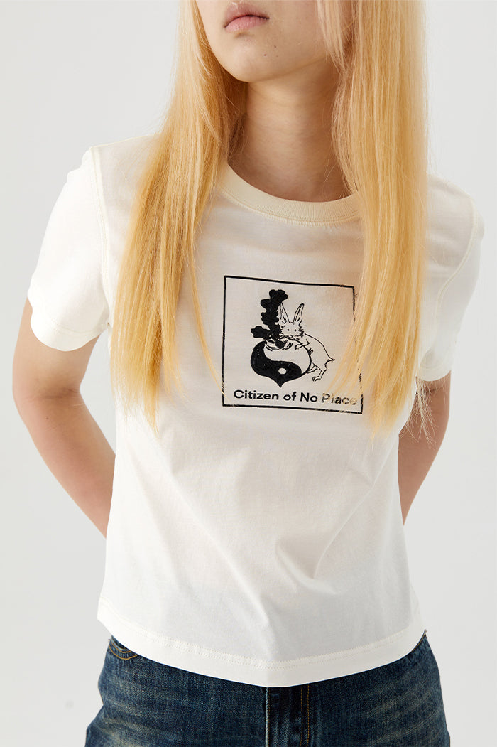 Tai Chi Carrot Bunny Graphic T-Shirt