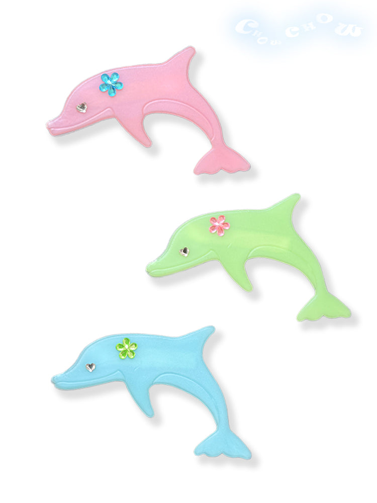 Cute Dolphin Rhinestone Hair Pin