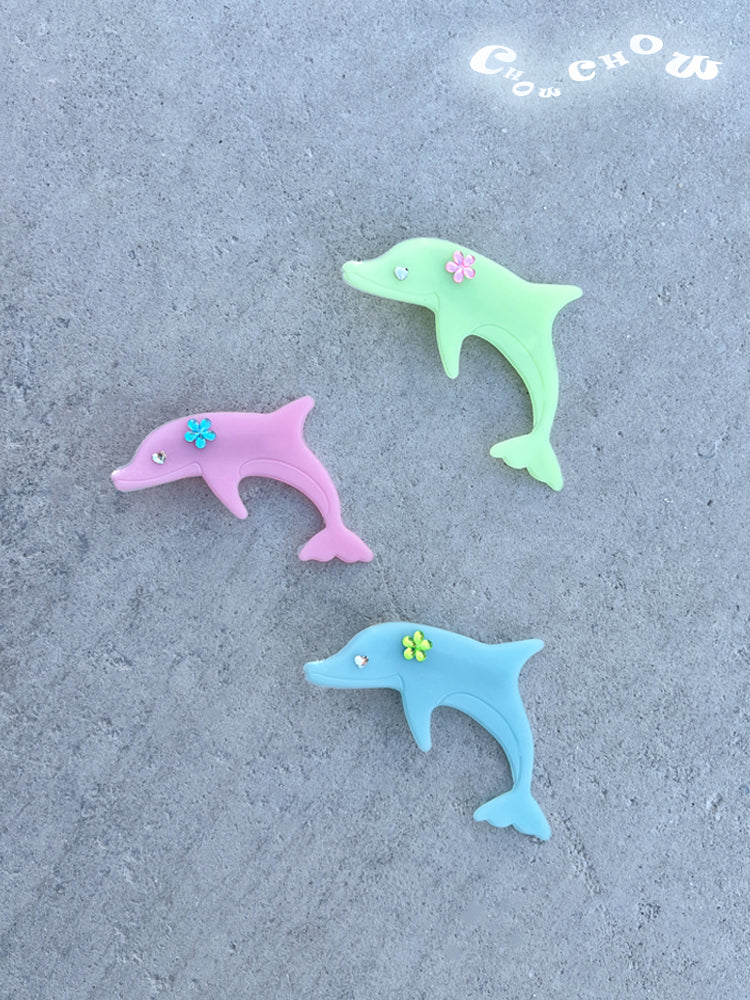 Cute Dolphin Rhinestone Hair Pin