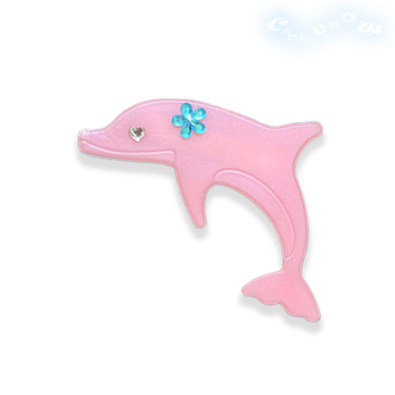 Cute Dolphin Rhinestone Hair Pin