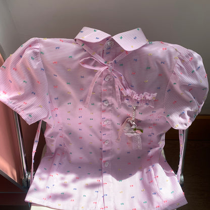 Croissant Collar Candy Shirt