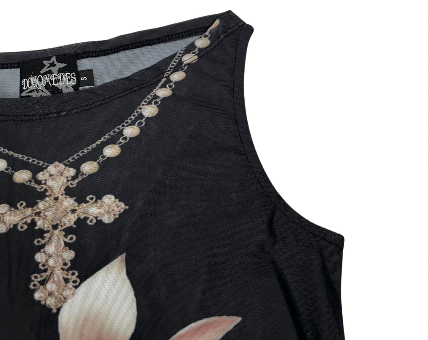 Vase Lily Mesh Tank Top