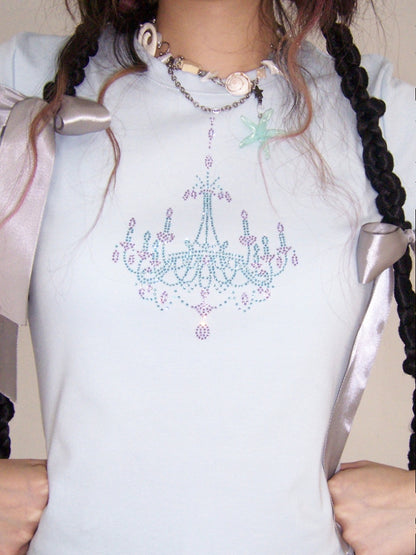 Dreamy Chandelier Rhinestone Top