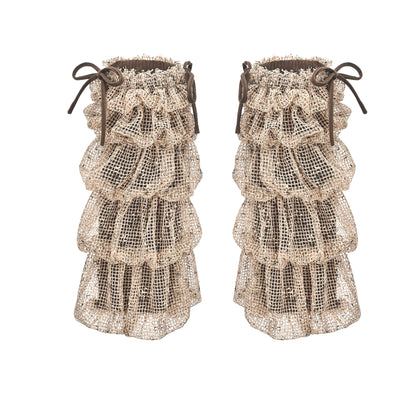 Gyaru Mesh Layered Leg Warmers