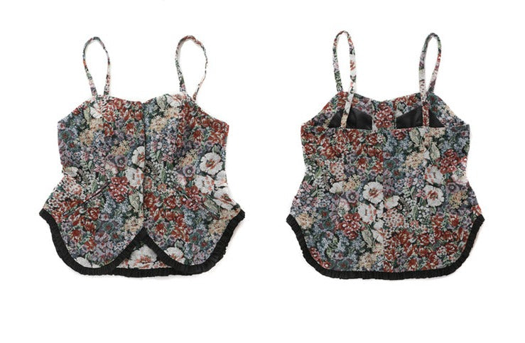 Floral Ruffled Camisole Corset