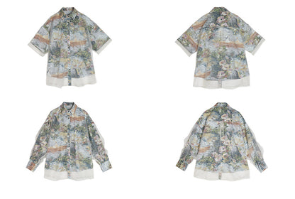 Foggy Garden Mesh Shirt