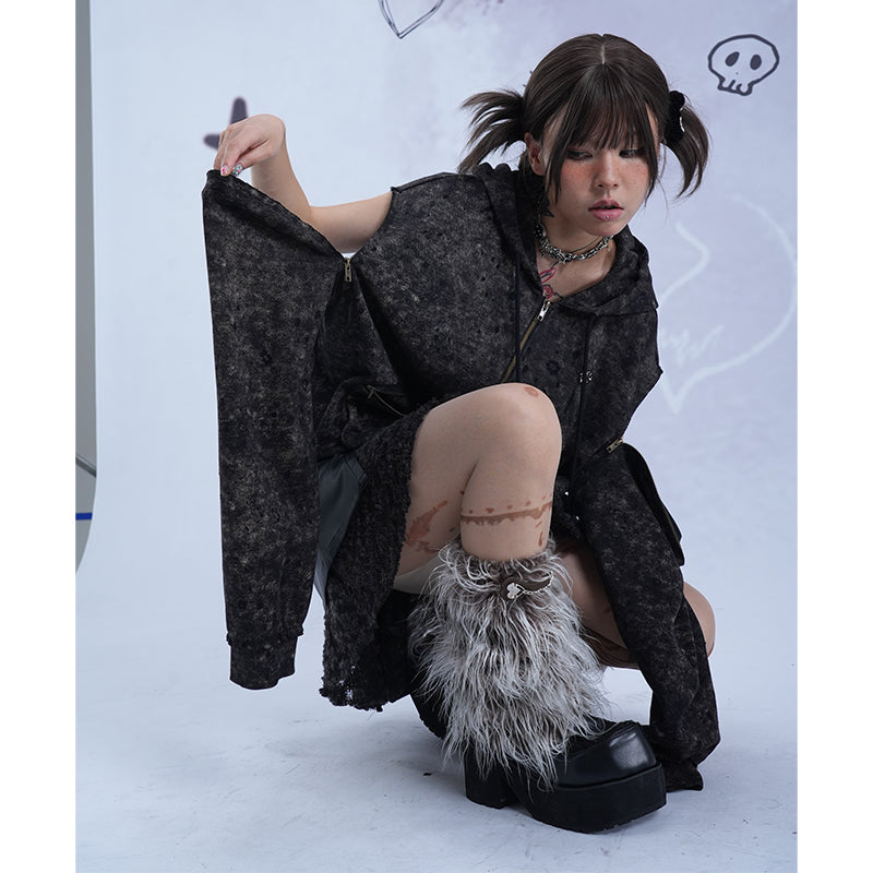 fox-line-gyaru-grey-fur-leg-warmers