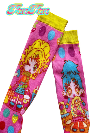 Kawaii Anime Shojo Strawberry Long Socks