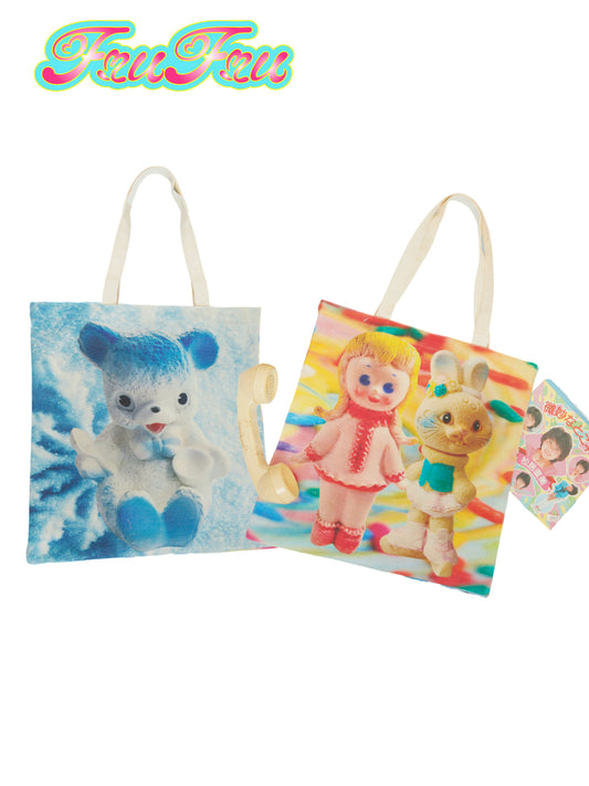 Kawaii Bunny Bear Tote Bag