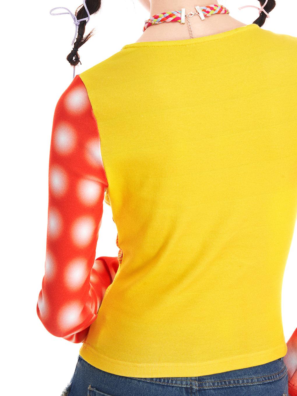 Apple Dots Flared Sleeve Shirt