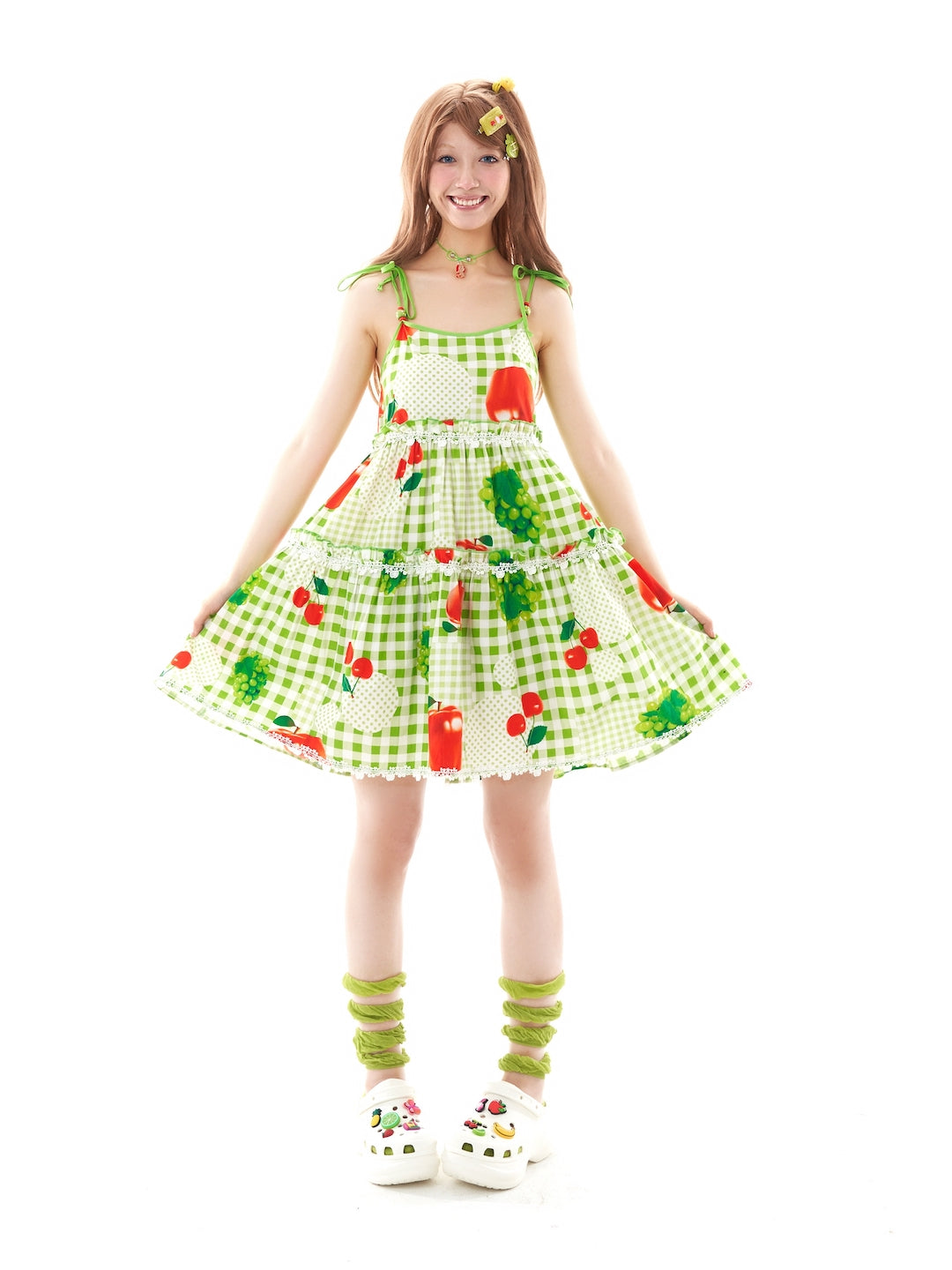 Cherry Grapes Plaid Dress