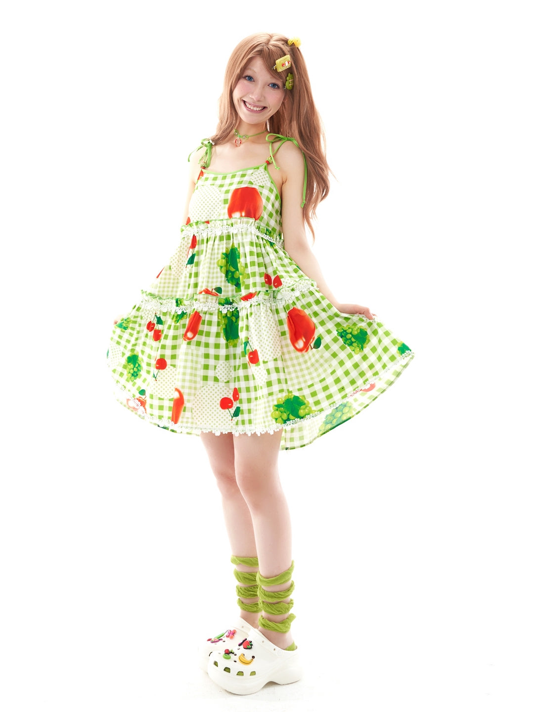 Cherry Grapes Plaid Dress