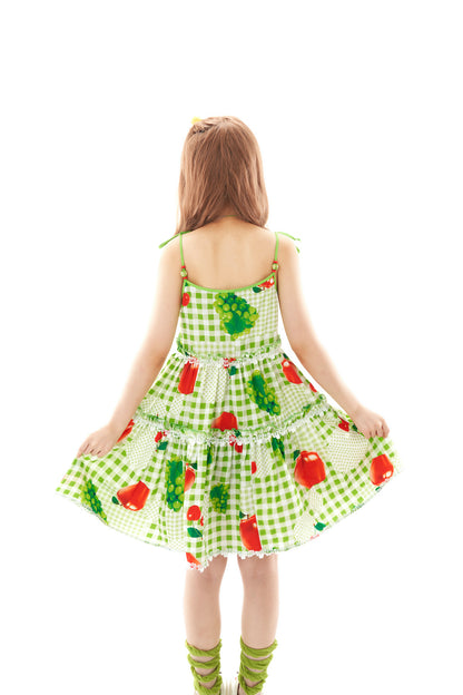 Cherry Grapes Plaid Dress