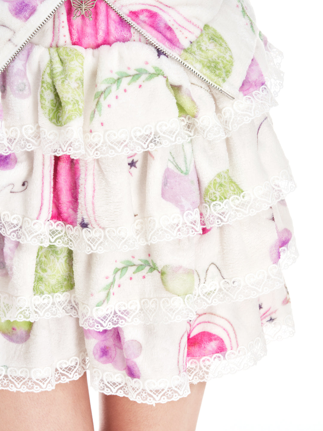 Fruits Heart Lace Cake Skirt