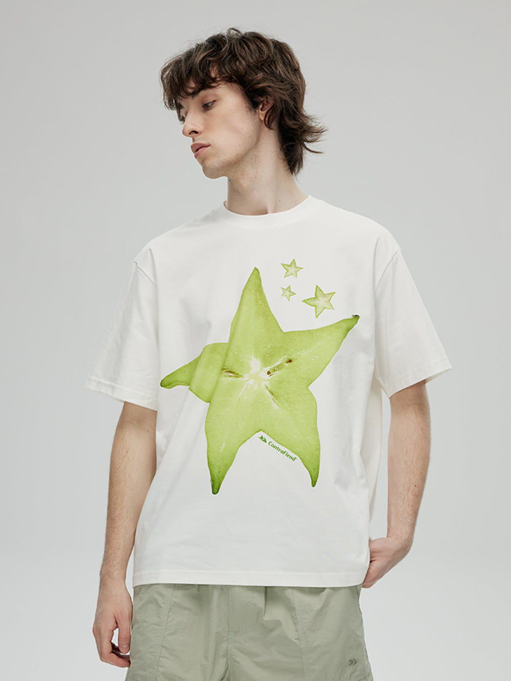 Green Star Fruit Graphic T-Shirt