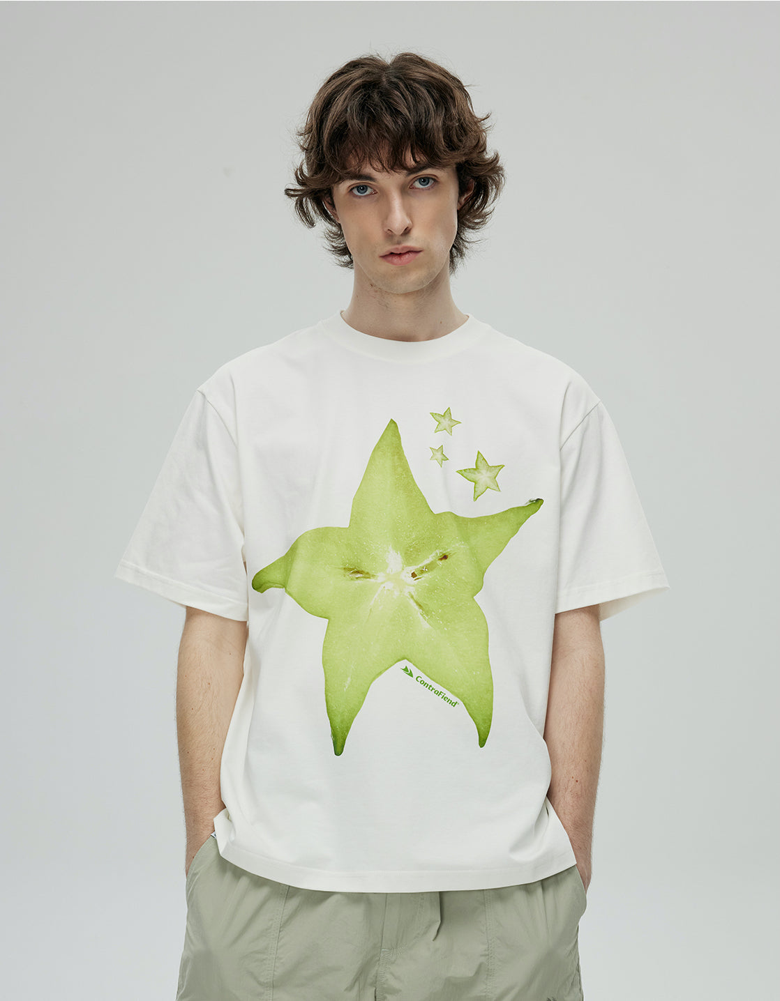 Green Star Fruit Graphic T-Shirt