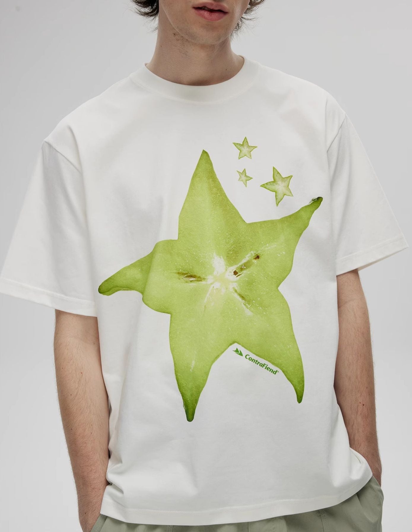 Green Star Fruit Graphic T-Shirt