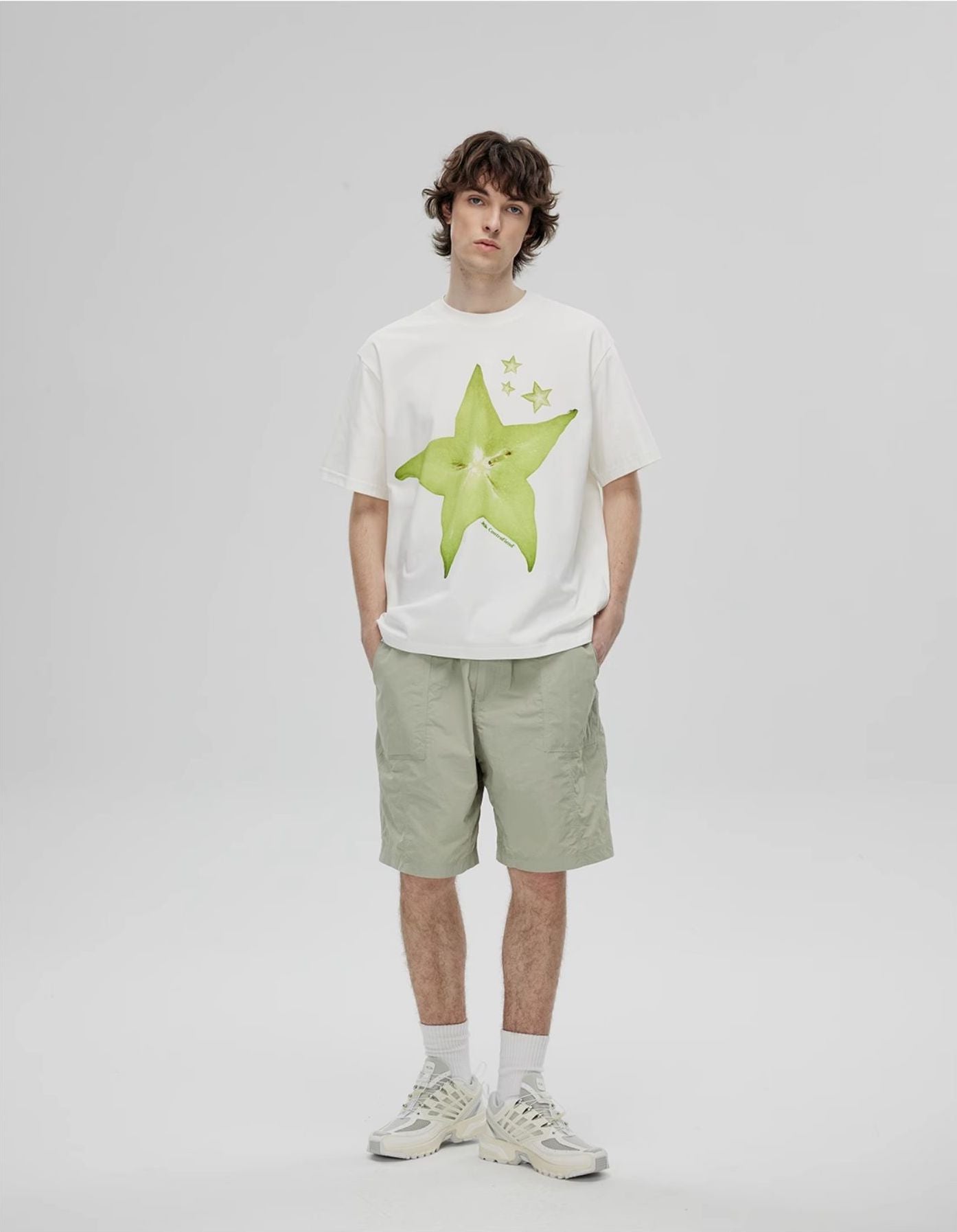 Green Star Fruit Graphic T-Shirt