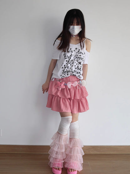 Harajuku Tiered Lace Leg Warmers