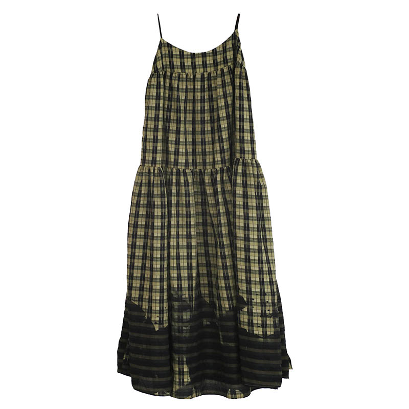 Plaid Ink Maxi Cami Dress | JNYLON Studios Glitch Cupids Plaid Ink Maxi Cami Dress | JNYLON Studios Glitch Cupids