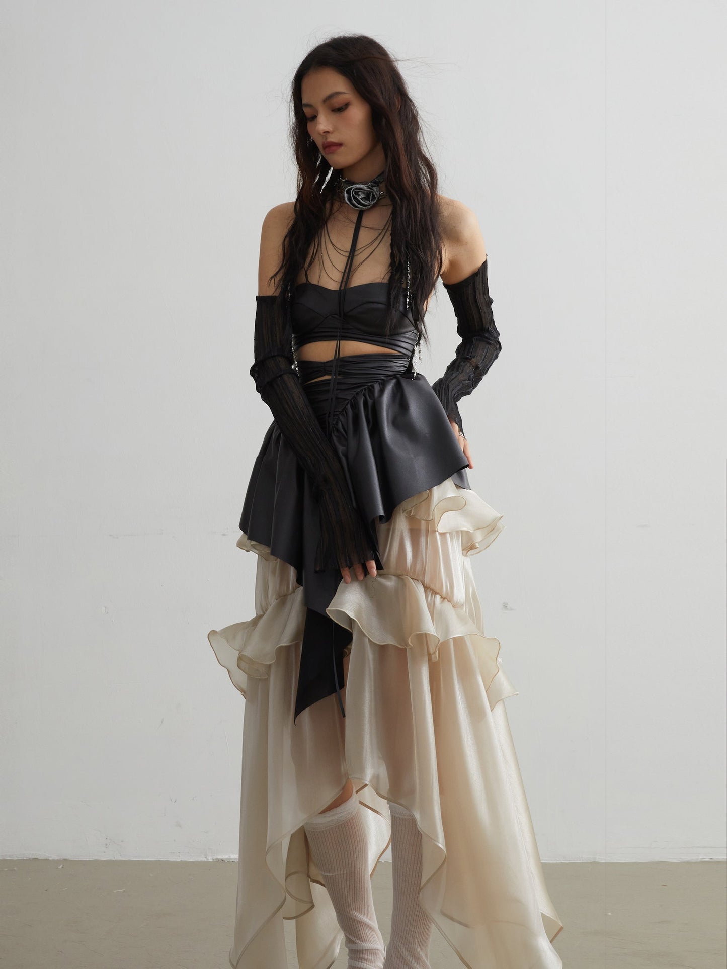 Fairy Grunge Mermaid Vegan Leather One-Piece Dress