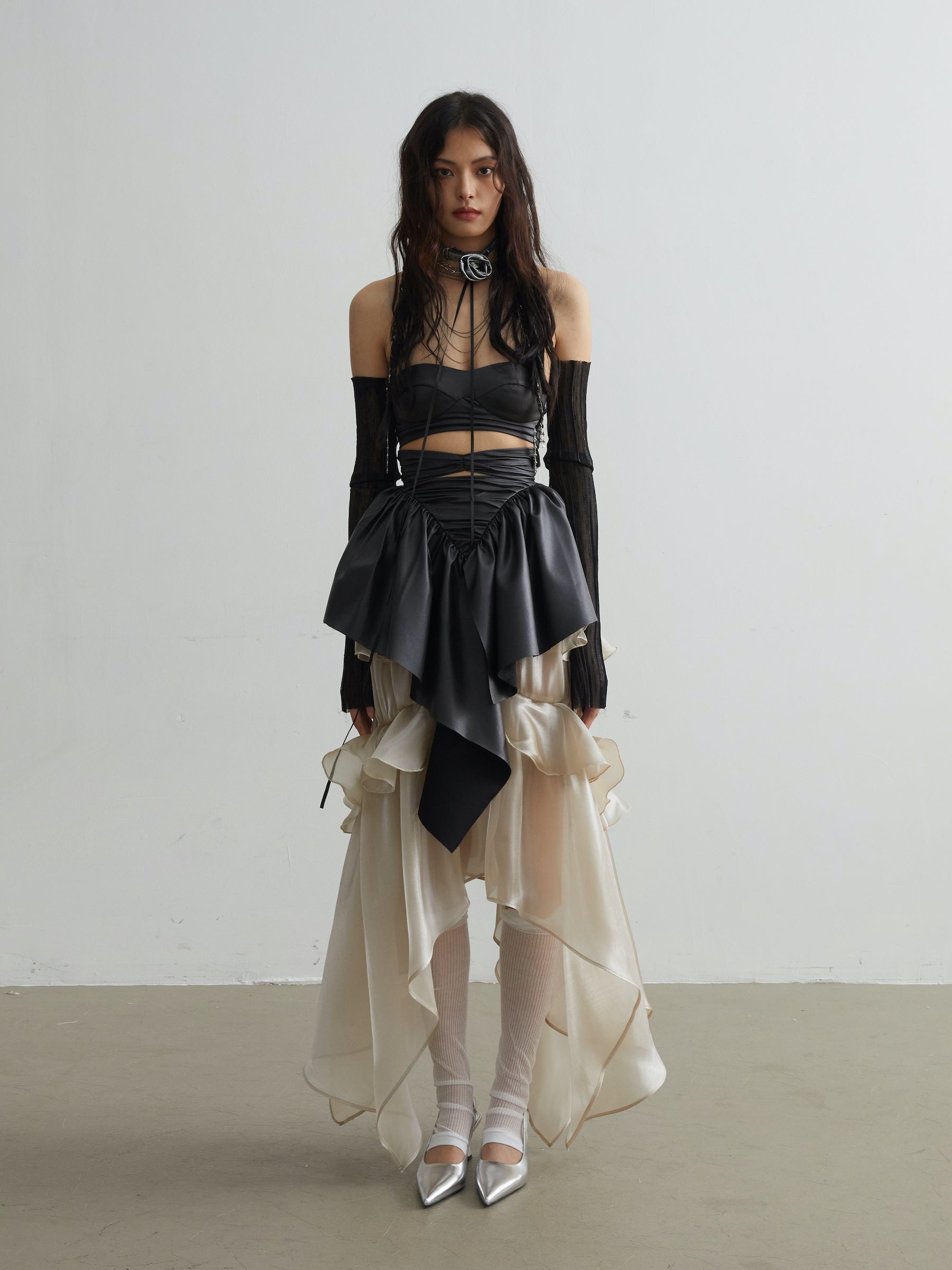 Leather One Shoulder Mini Dress | Karen Millen