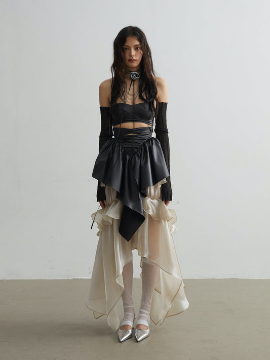 Fairy Grunge Mermaid Vegan Leather One-Piece Dress