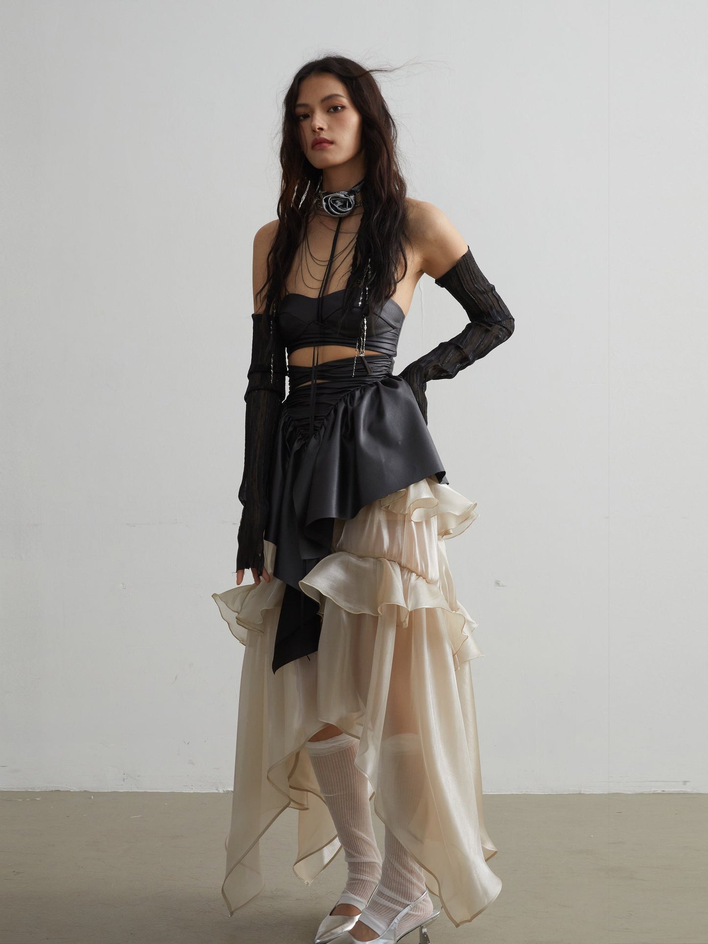 Fairy Grunge Mermaid Vegan Leather One-Piece Dress