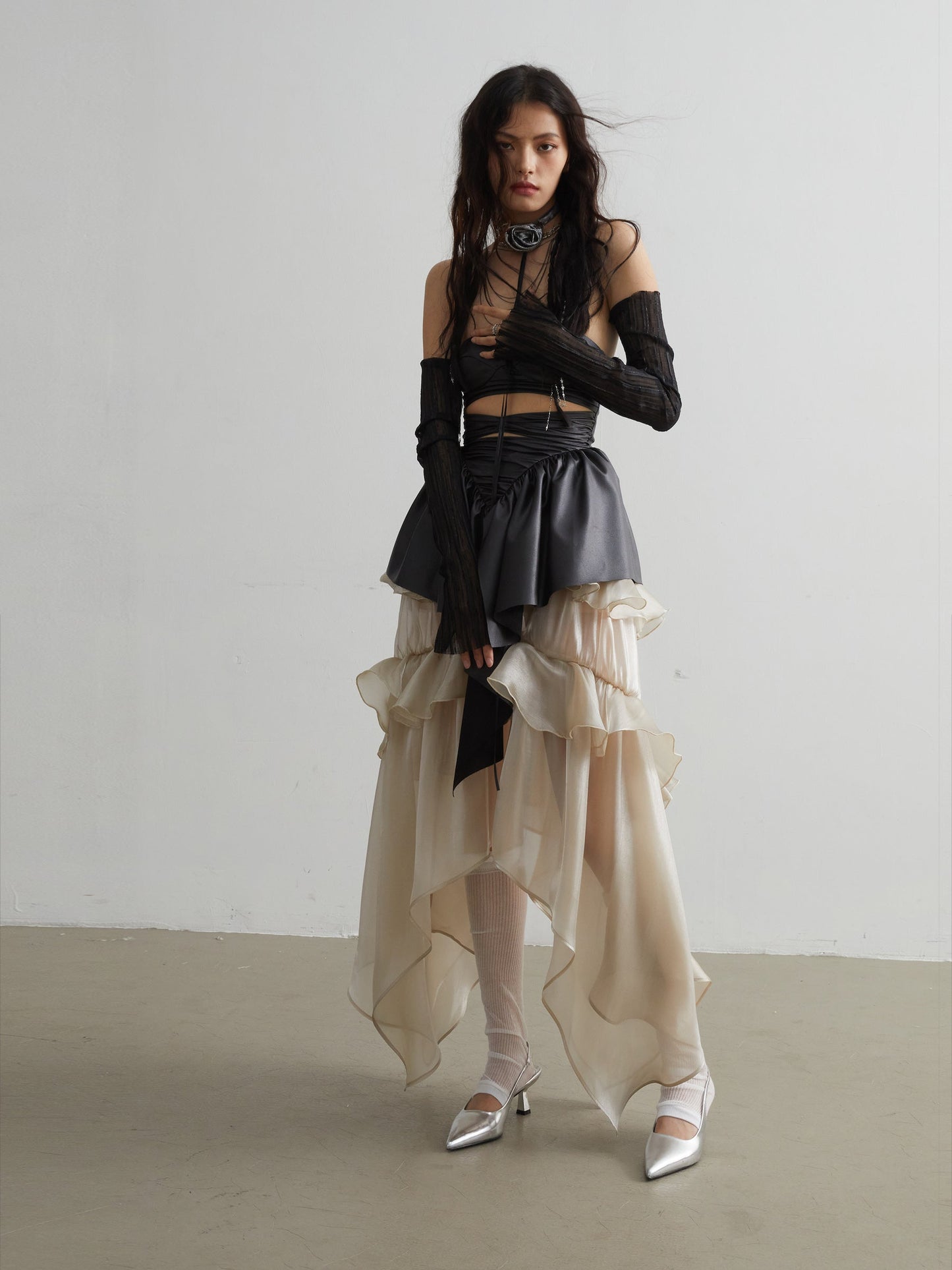 Fairy Grunge Mermaid Vegan Leather One-Piece Dress