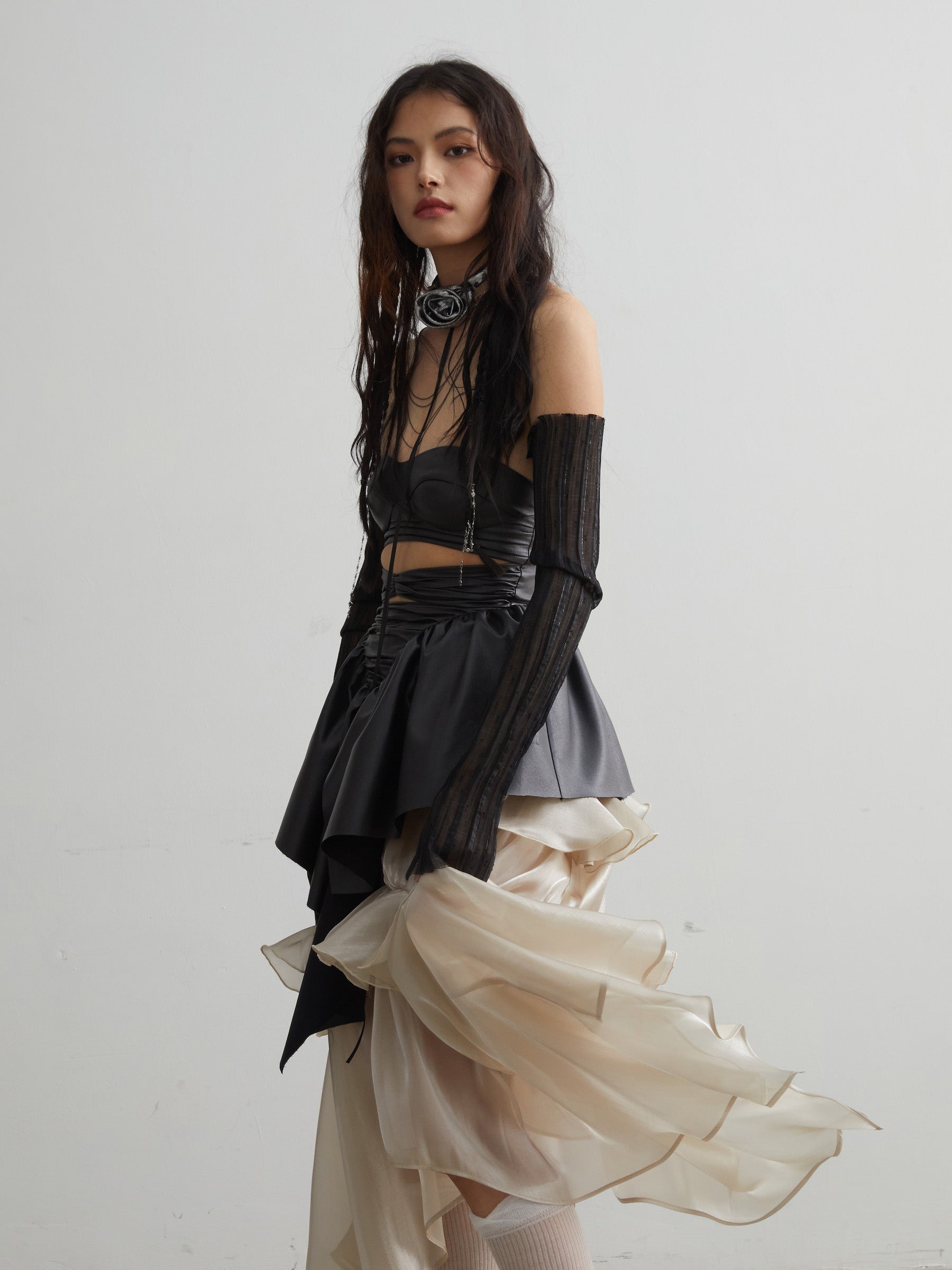 Raven Vegan Leather Dress in Black | MILLY