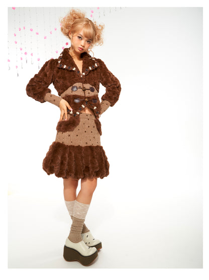 Kawaii Fluffy Cookie Coat